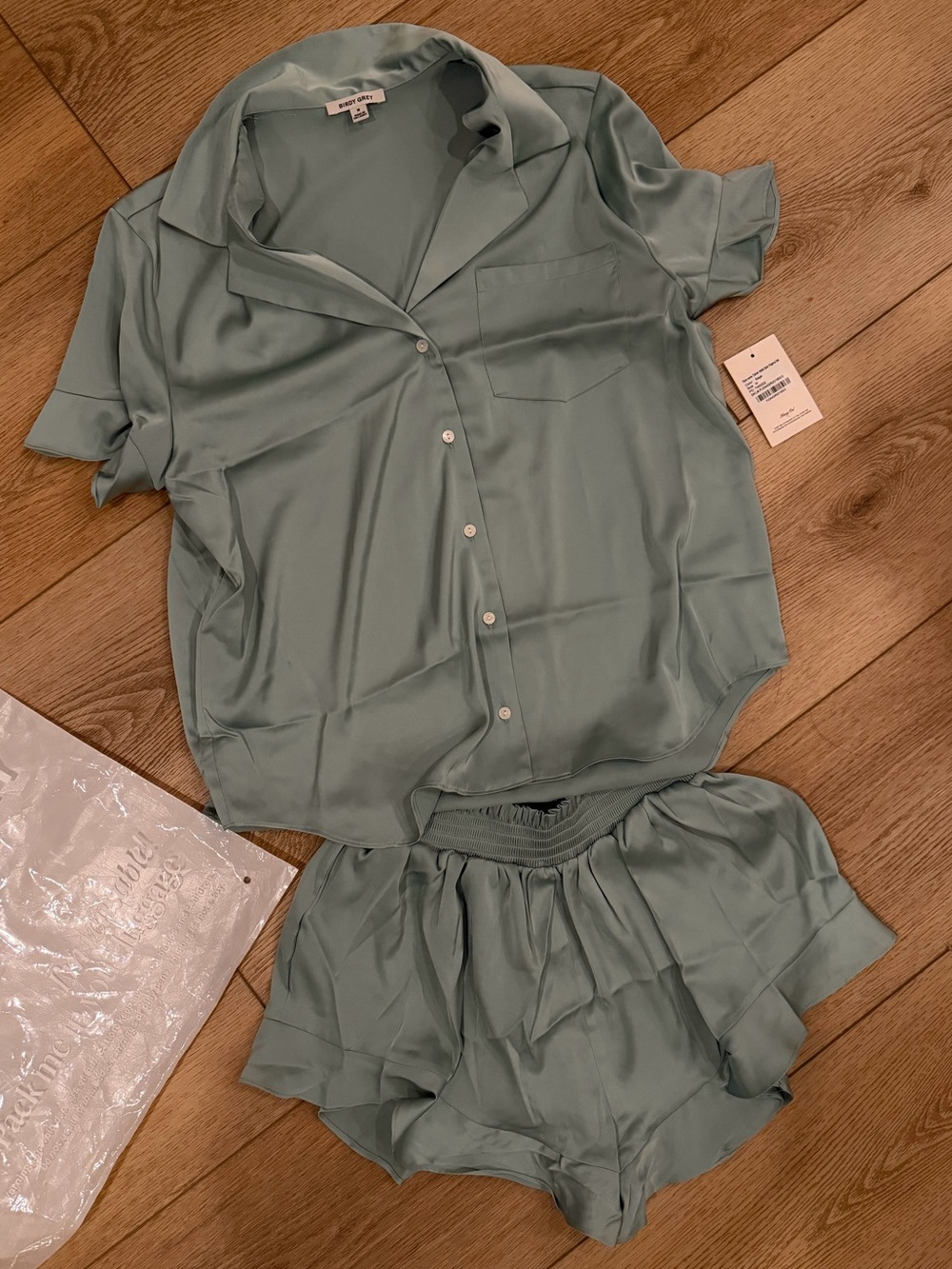 Birdy Grey “Esther” Sage Silk PJ Set